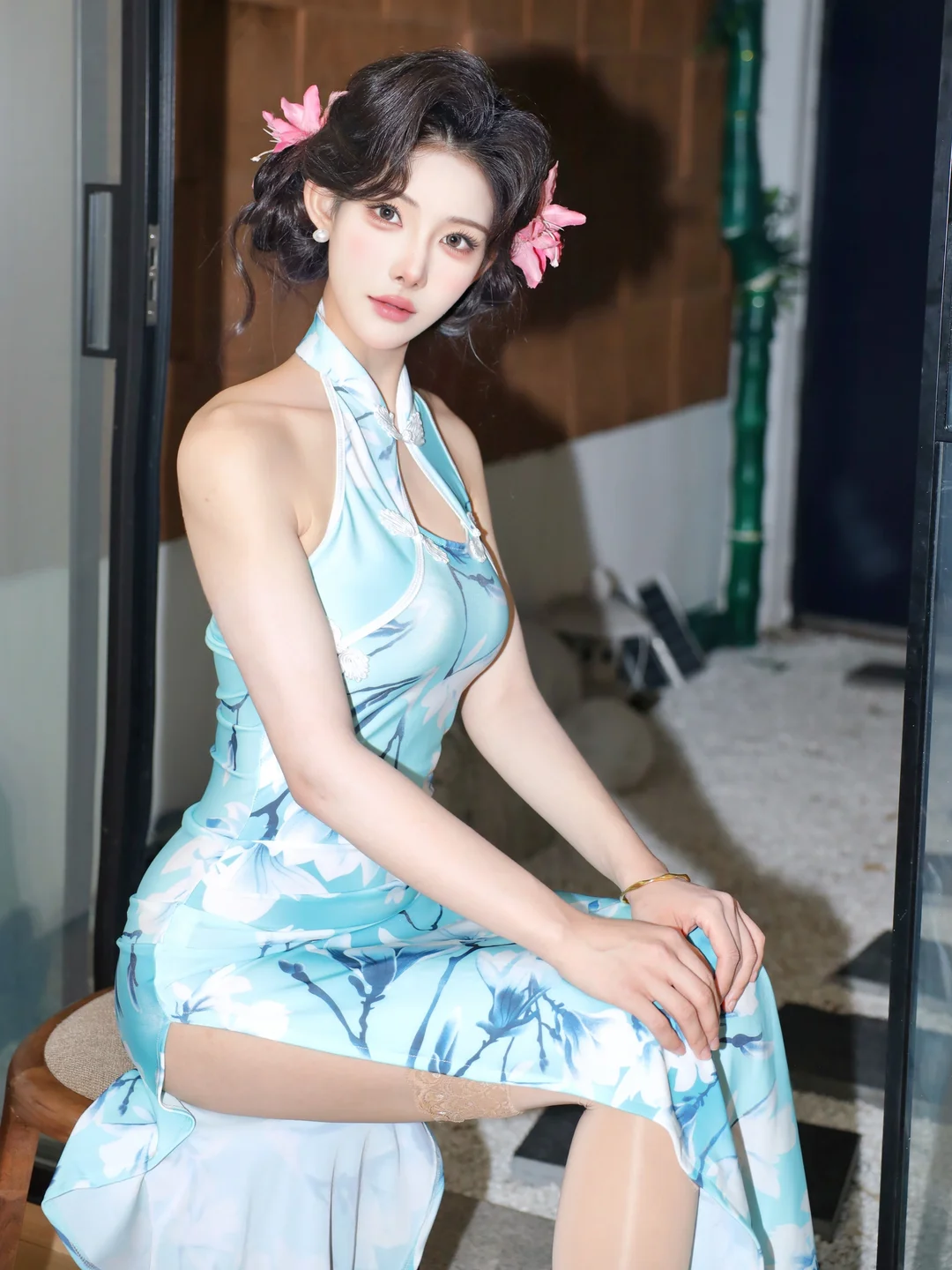 梨霜儿 - No.001 性感旗袍 [118P-1.7GB] tg@simisebaisi 【丝足阁】077.webp